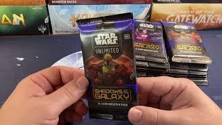 Shadows Of The Galaxy 15 Booster Pack Opening Star Wars Unlimited Newest Set Unboxing SWU SOG SOR