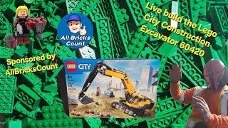 Live build the Lego Construction Excavator 60420 Sponsored by @AllBricksCount