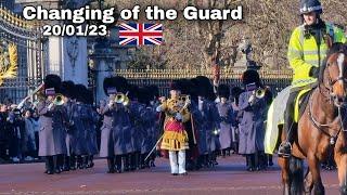 "Return to Barracks" Old Guard leaves Buckingham Palace 20/01/23