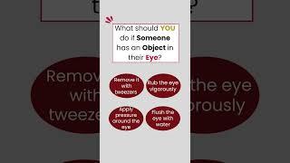 How to Treat a Foreign Object in Your EYE! #emergency