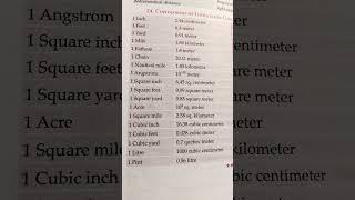 conversion of units from one system to another