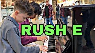 This 9 year old kid can play rush E!? (Rush E piano duet)