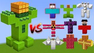 TITAN CREEPER GOLEM vs All Minecraft Bosses - Minecraft Mob Battle