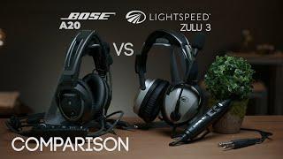 Lightspeed Zulu 3 VS Bose A20 Comparison | The best Aviation Headset???