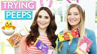 TRYING FUN PEEPS FLAVORS w/ iJustine!