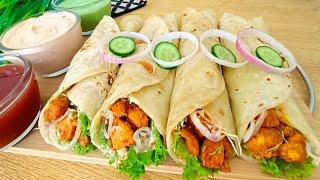 Chicken Tikka Paratha Roll Recipe | Quick And Easy Homemade Paratha Roll | Lunch Box Special Recipe