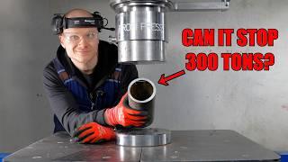 Crushing Thick Metal Tubes With Hydraulic Press + Bunker Update