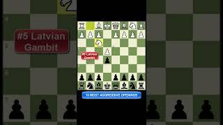 10 MOST AGGRESSIVE CHESS OPENINGS   #chessopenings   #chesstraps   #shorts