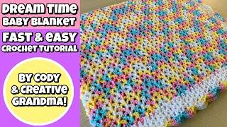 Easy Crochet   Dream Time Baby Blanket Tutorial -  #lionbrand