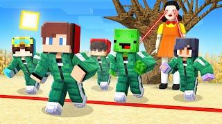 JJ and Mikey vs CASH and NICO in SQUID GAME with APHAMU - Maizen Minecraft Animation