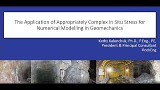 The Application of Appropriately Complex in Situ Stress for Numerical Modelling in Geomechanics