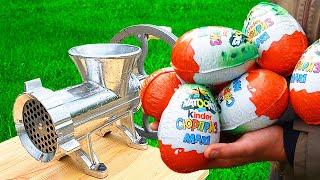 🟢 Experiment Meat Grinder vs Kinder Surprise