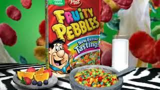 "FRUITY PEBBLES CEREAL"  WITH FRED AND BARNEY