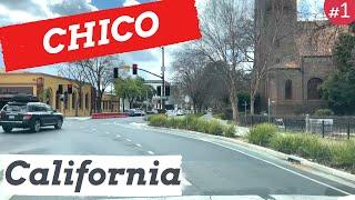 Driving Around Chico Downtown, Chico California, State University, Driving Touring Video