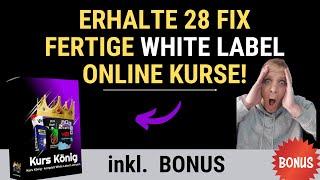 Online Kurs erstellen leicht gemacht 🟢 Erhalte 28 Fix Fertige Online Kurse mit WHITE LABEL LIZENZ