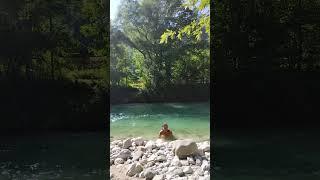 Berchtesgaden, Maya en el río frío!!!