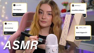 ASMR 30+ minutes of YOUR favorite TRIGGERS  mic brushing, cupped whispers, & more