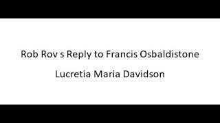 Rob Rov s Reply to Francis Osbaldistone - Lucretia Maria Davidson