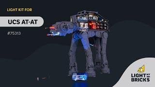 LIGHT MY BRICKS - UCS AT-AT 75313 Light Kit Video Demonstration