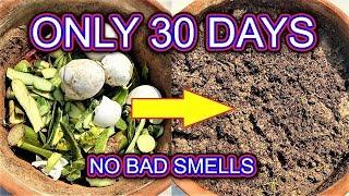 Make kitchen waste compost easily at home (English subtitles )