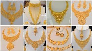 Latest Gold Bridal Necklace set designs 2025 | Classic Gold Necklace Set 2025 | Royal Gold Necklaces
