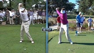 Davis Love III swing off the tee “Then & Now” at McGladrey