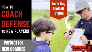 Youth Flag Football Tutorial for First Time Coaches | Teach NEW Players Flag Football Defense Basics