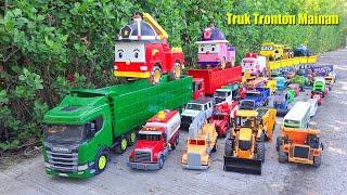 Mantap !! Mobil Truk Tronton Panjang Bongkar Mainan Mobil Mobilan Oleng, Pesawat, Excavator, Crane