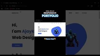 Responsive Portfolio Website #html #css #javascript #webdesign #webdevelopment #frontend #shorts