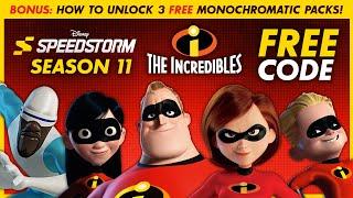 NEW December 2024 FREE Redeem Codes - Monochromatic Pack - Disney Speedstorm Season 11 Incredibles 2