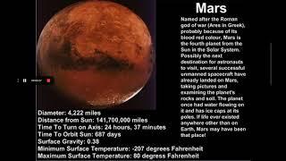 Slar System. Surprise For Space Fans In End Of The Video