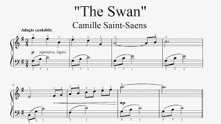 "Camille Saint-Saens - The Swan" - Piano sheet music (by Tatiana Hyusein)