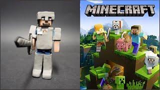 How to Make Steve's Iron Armor Sculpture from Minecraft with Polymer Clay #clayart #minecraft
