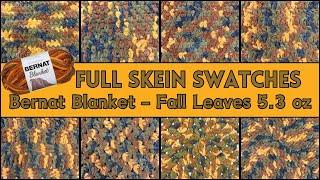 Full Skein Crochet Swatches - Bernat Blanket Fall Leaves 5.3 oz