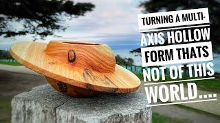 Wood Turning - A Multi-Axis Hollow Form That's Not Of This World!