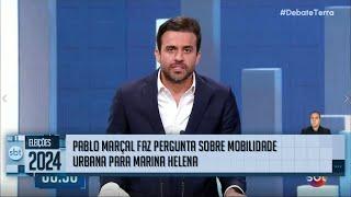 Debate SBT: Pablo Marçal (PRTB) faz pergunta sobre mobilidade urbana para Marina Helena (Novo)