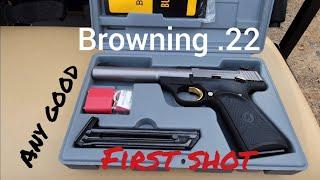 Browning .22 Rimfire pistol shooting review, first impression @Vassmotorsports #trending