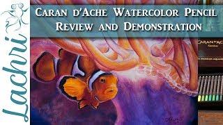 Caran d'Ache Museum Aquarelle watercolor pencil review & demo - Lachri