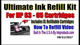 Ultimate Ink Refill Kit For HP 63 Color and Black Cartridges - Refill Kits That Work!