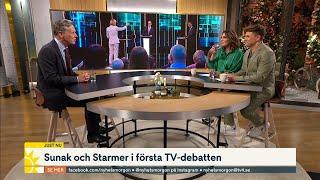 Valet i Storbritannien – så var Sunaks och Starmers första tv-debatt | Nyhetsmorgon | TV4 & TV4 Play