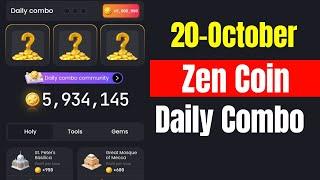 Zen Coin Daily Combo 20 October | Zen Coin Daily Combo Today