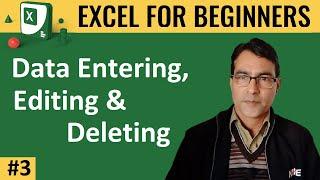 MS Excel tutorial for Beginners Part-3 | learn excel in hindi | data entering, editing and deleting