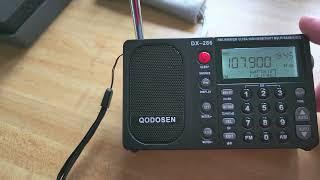 Qodosen DX-286 First observation is how amazing the FM band is with the telescopic fully extended