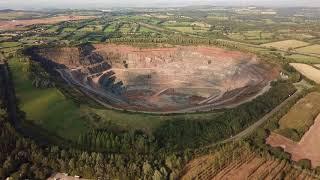 Old Cliffe Hill Quarry near Markfield (Leicestershire) 4K drone video