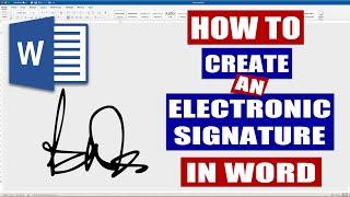 How to create an electronic signature in Word | Microsoft Word Tutorials (EASY)