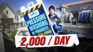 Day In The Life Of Owning A Pressure Washing Business | Big Contract