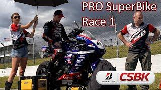 Canadian Tire Motorsport Park (CTMP) - Pro Superbike CSBK Race 1 - Raw POV aboard 2022 Yamaha R1