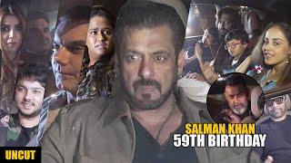 UNCUT - Salman Khan 59th Grand Birthday Celebration | Celebrities and Family arrives for the Party