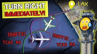 NEAR MID-AIR COLLISION | Planes Dangerously Close after Takeoff at LAX