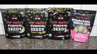 Top Fox Pumpkin Seeds: Salt & Vinegar, Chile-Lime, BBQ & Himalayan Pink Salt Review